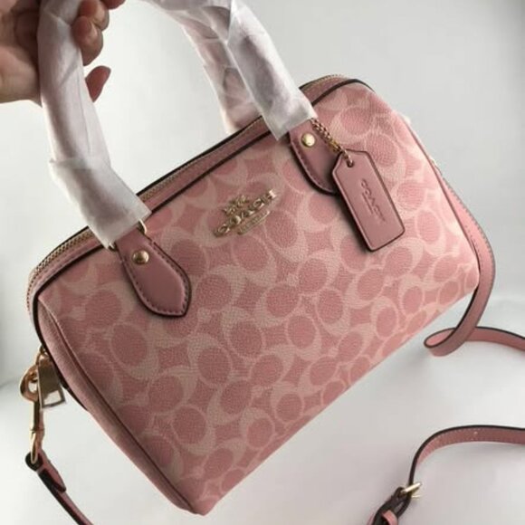 Coach Handbags - NWT Pink Coach Rowan Satchel Bag